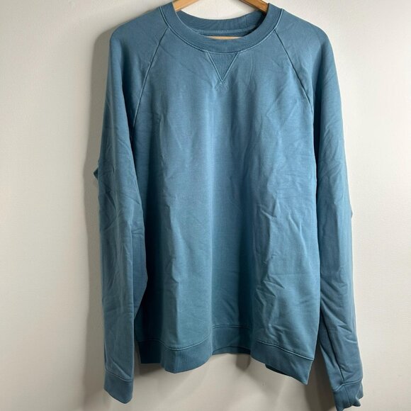 Brooklinen Sweatshirt Mens Large Olive Crewneck Loungewear Pullover Cozy Warm - Picture 1 of 6